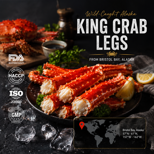 🦀Alaskan Red King Crab Legs | Wild‑Caught Bristol Bay Seafood-G$