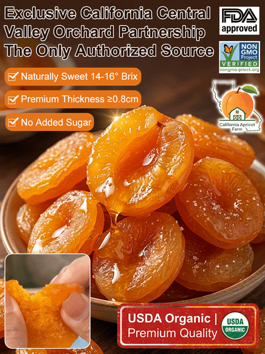 🍑Specialty California Valley Dried Apricots, Naturally Sweet Non‑GMO Dried Fruit-G$