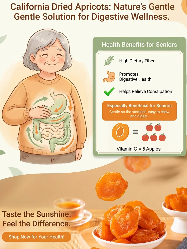 🍑Specialty California Valley Dried Apricots, Naturally Sweet Non‑GMO Dried Fruit-G$