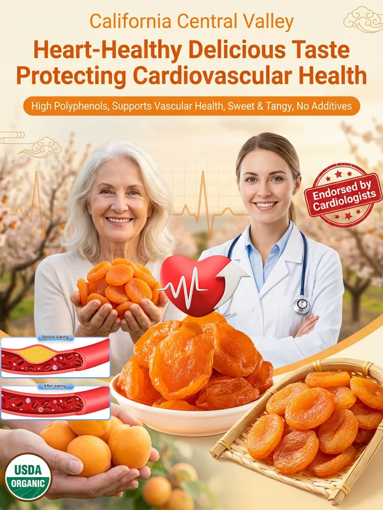 🍑Specialty California Valley Dried Apricots, Naturally Sweet Non‑GMO Dried Fruit-G$
